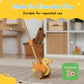 Wooden Duck Push Toy by Jack Rabbit Creations- Classic Toddler Push Toy for Early Walking, Balance and Motor Skills Development- Collapsible