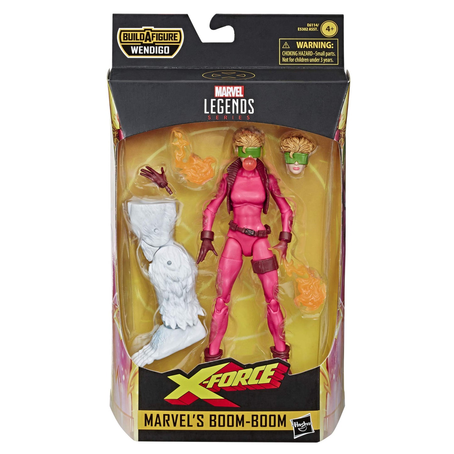 Marvel Classic Hasbro Marvel Legends Series 6" Collectible Action Figure Marvel’s Boom-Boom Toy (X-Men/X-Force Collection) - with Wendigo