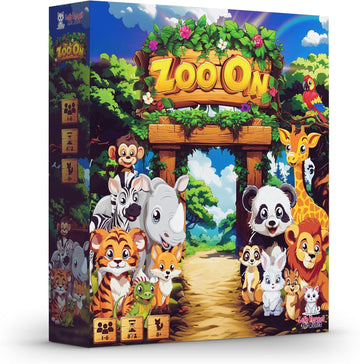 Zoo On Family Board Game - Build Your Own Animal Zoo - Strategy Card Game for Kids and Adults - Fun Game Night Party Game - 1 to 6 Players Ages 7