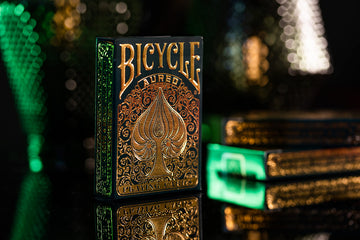 Bicycle Aureo Playing Cards - 1 x Showstopper Card Deck, Easy to Shuffle & Durable, Great Gift for Card Collectors, Black and Golden