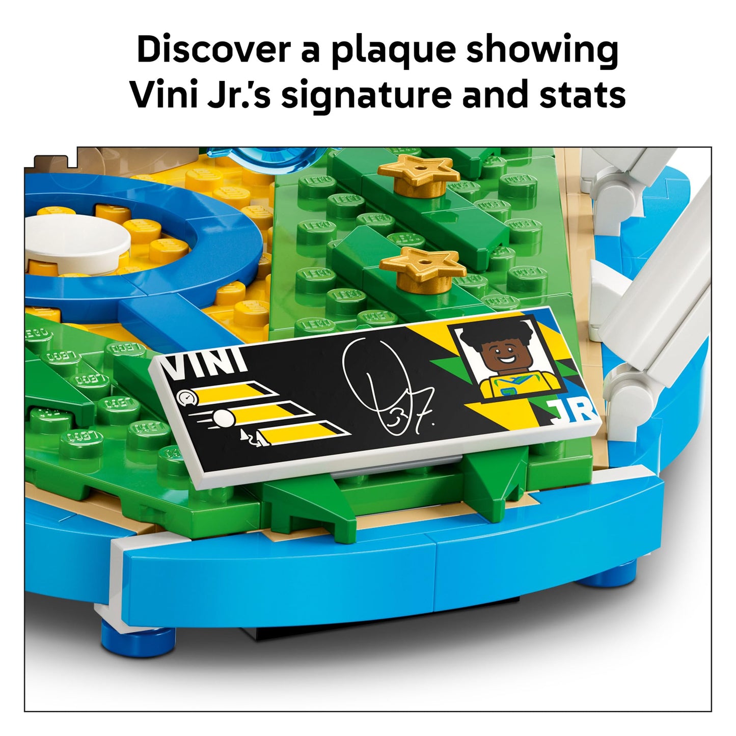 LEGO Editions Vini Jr. - Soccer Highlights - Building Set for Boys & Girls, Ages 10+ - Collectible Soccer Gift W/Plaque - Kids Bedroom or Shelf Decor