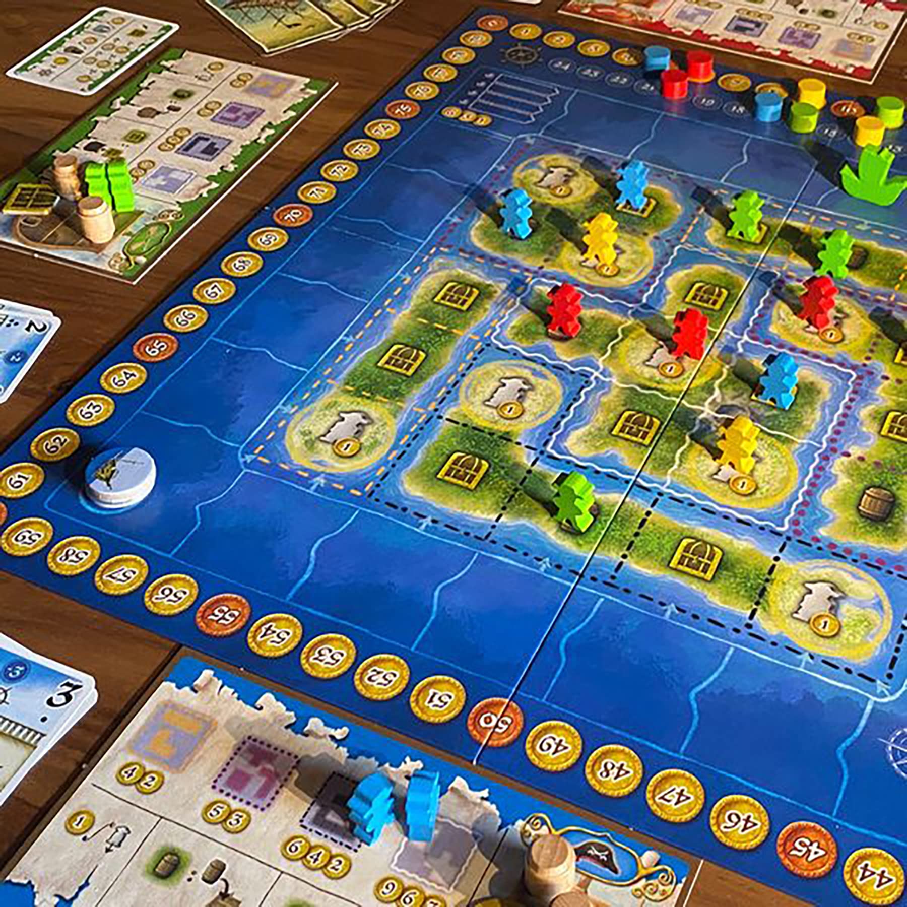 Rio Grande Games: Glory Islands Pirate Adventure Board Game, 2-4 Players, Strategy Card Game for Adults