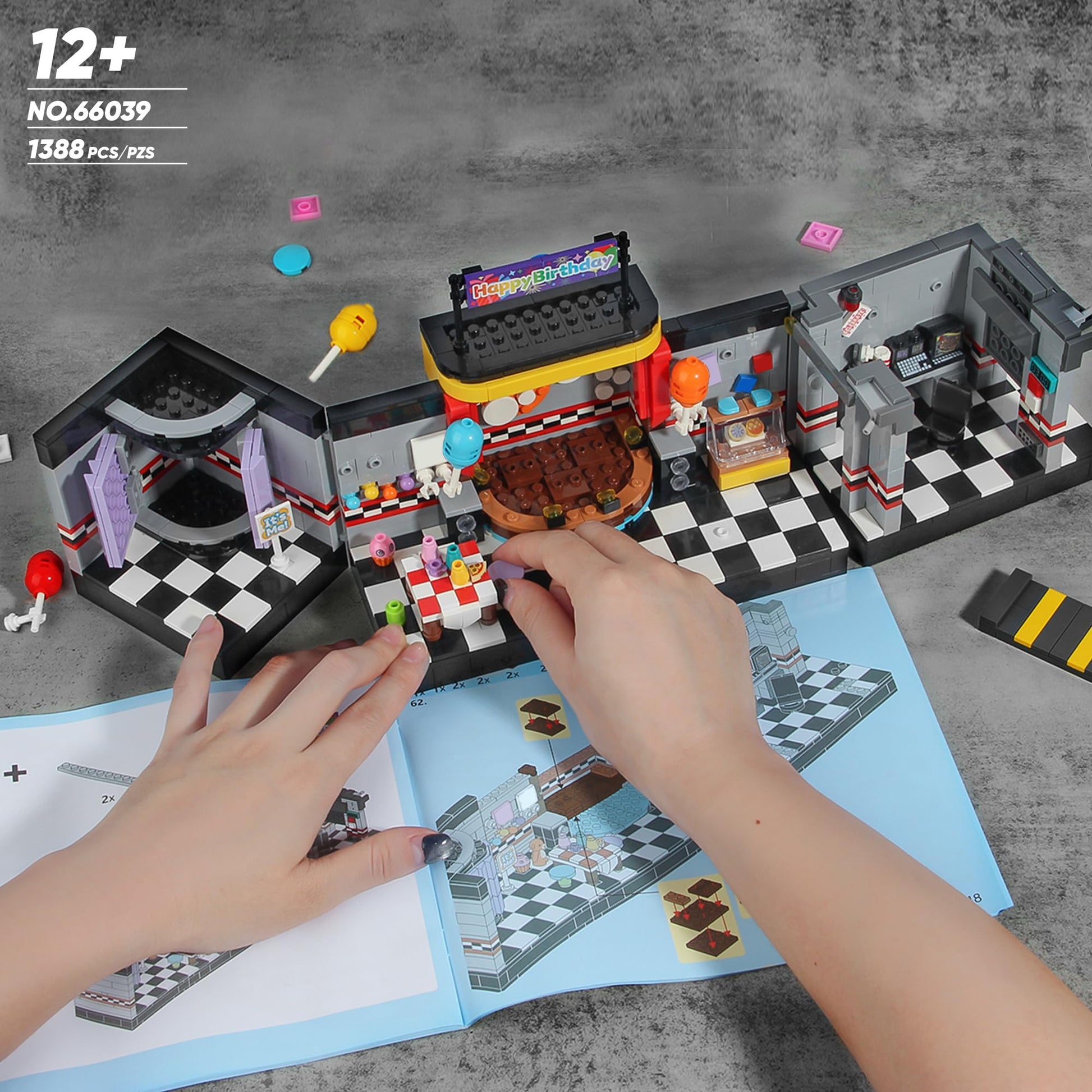 Security Room Building Block Toy for Boys Age 12+, Security Room Building Set Game Toys Merch Suitable for Halloween Birthday Gift, 1388Pcs