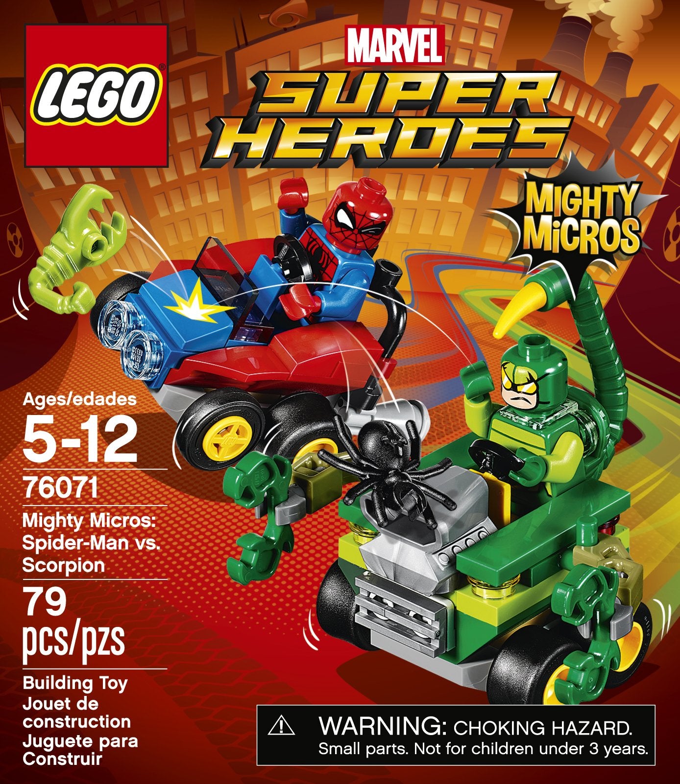 LEGO Super Heroes Mighty Micros: Spider-Man vs. Scorpion 76071 Building Kit