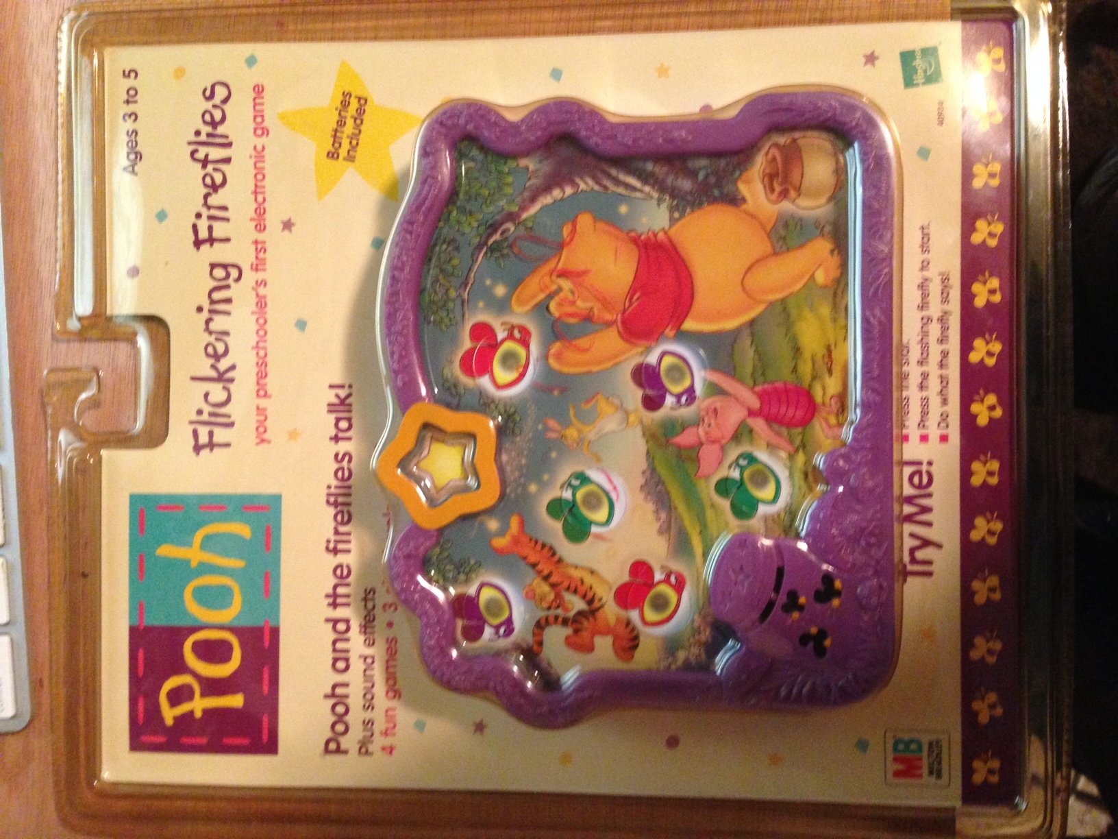 Winnie The Pooh Flickering Fireflies Handheld Electronic Game for Preschoolers, 4 Games in One
