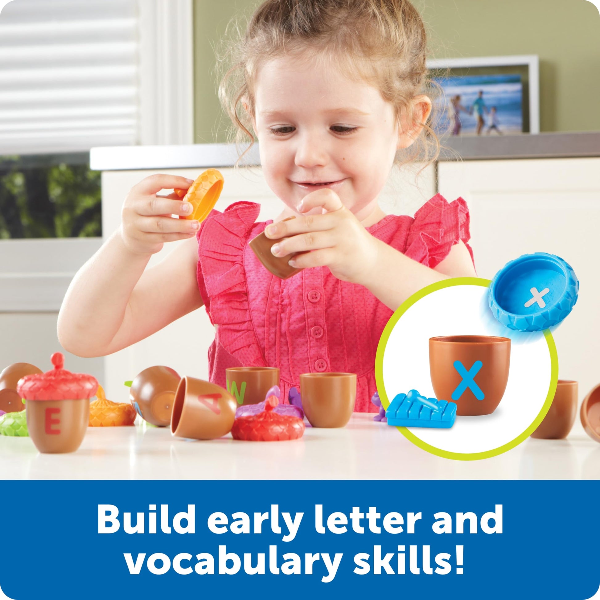 Learning Resources Alphabet Acorns Activity Set - ABC Puzzle, Preschool Learning Activities, Speech Therapy Materials, Manipulatives for Preschoolers