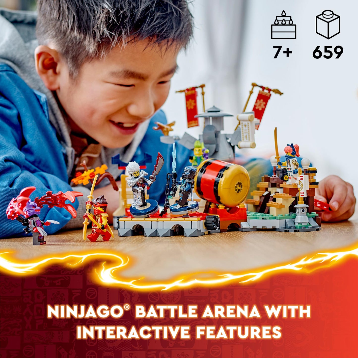 LEGO NINJAGO Tournament Battle Arena Playset with 6 Minifigures, Action Toy for Kids, Ninja Toy Building Set, Birthday Gift Idea for Boys and Girls