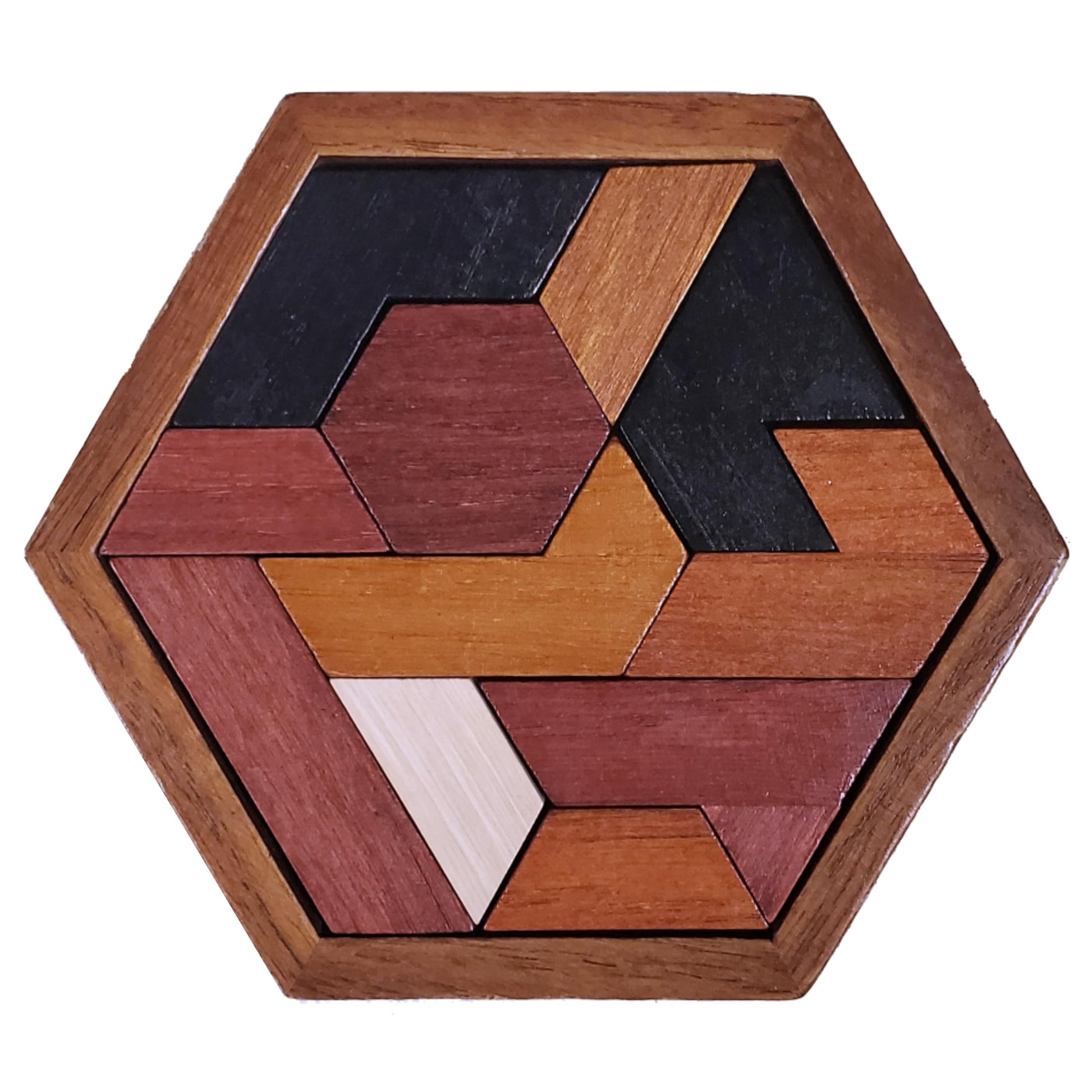Hexagon Wooden Puzzle Toy - Brain Teasers - Brain Teaser Puzzles for Adults and Kids