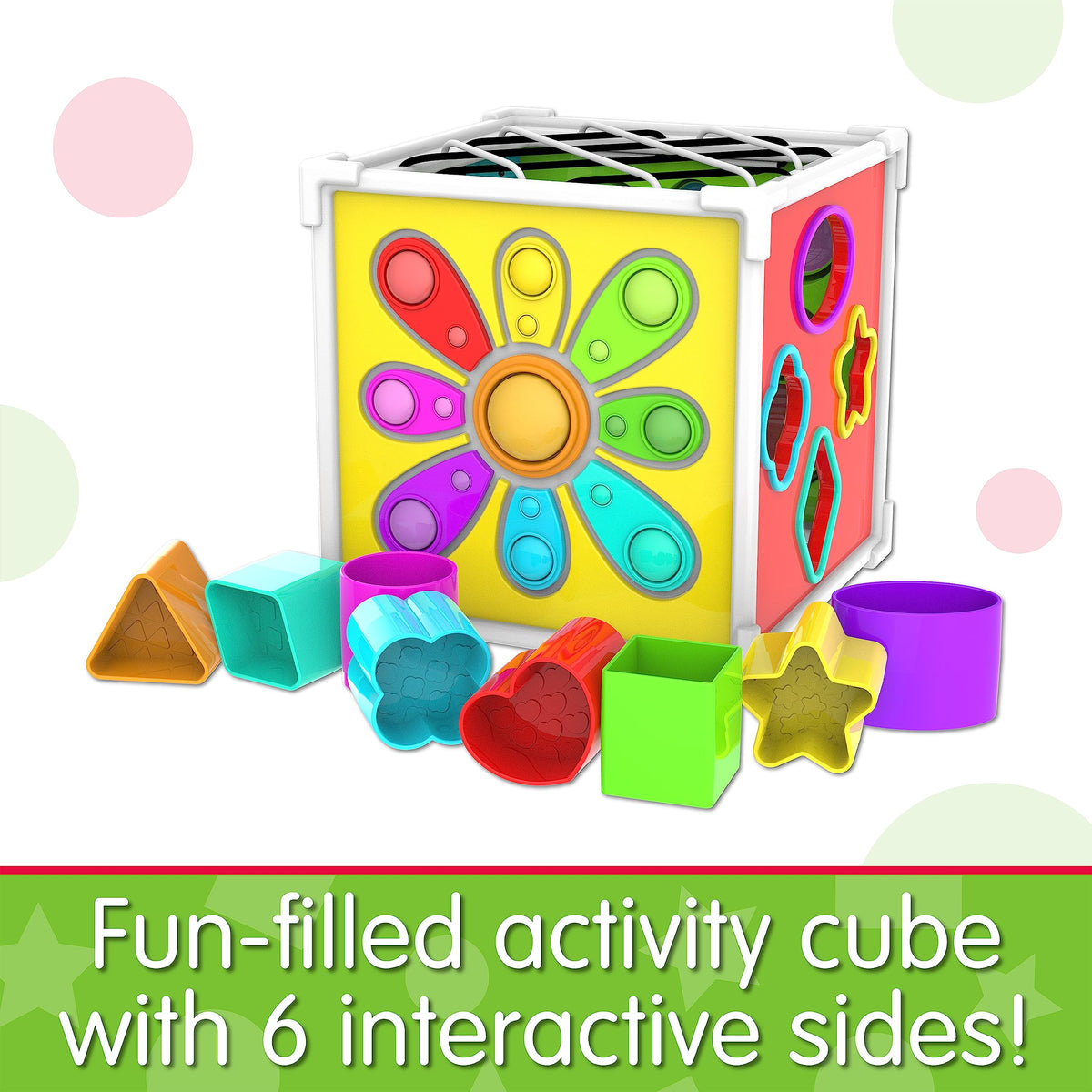 The Learning Journey: Pop & Discover Activity Cube - Fun Montessori Early Educational - Sensory Toy for Kids - Autism - Pop It Baby Toddler Toys