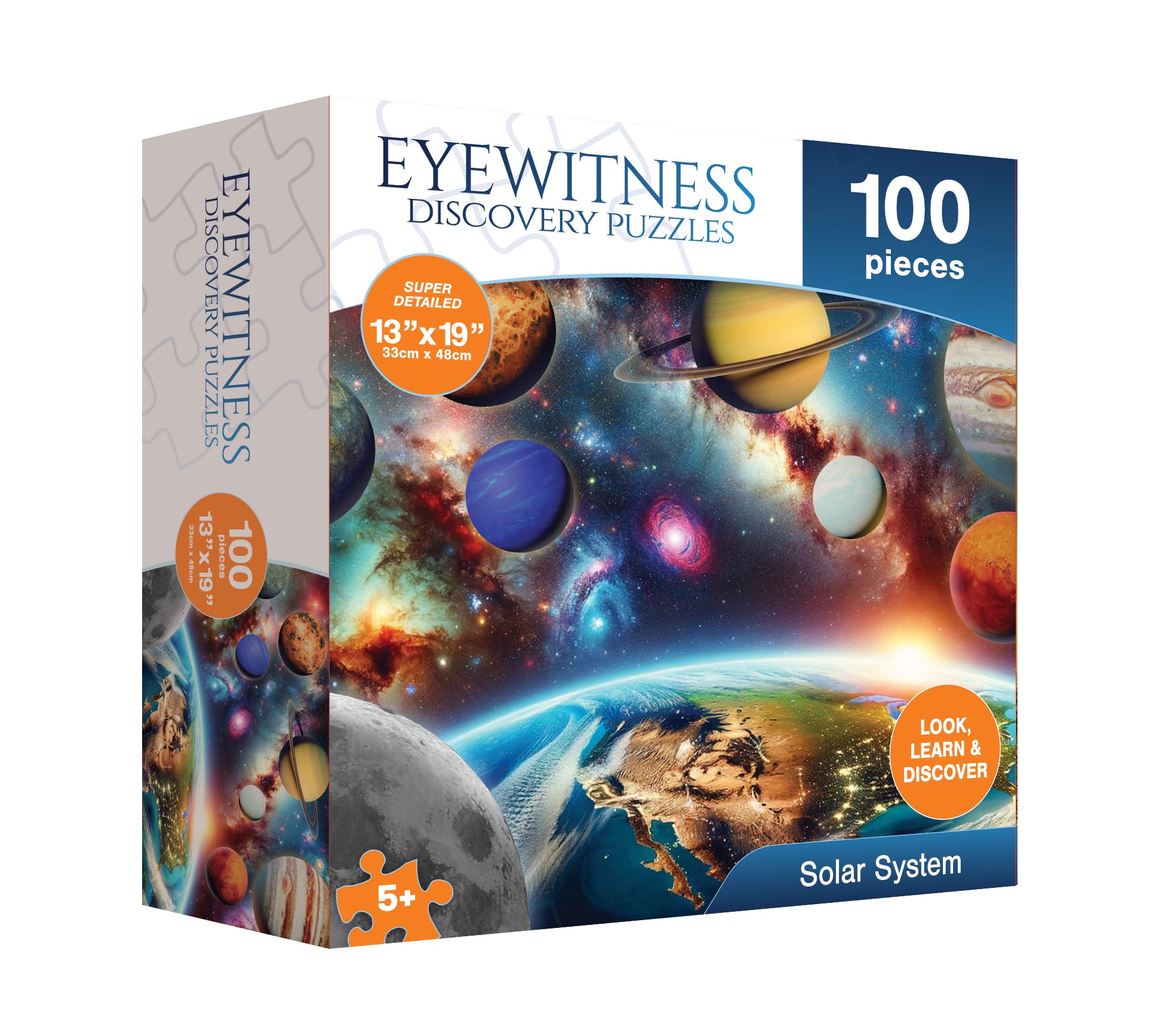 Eyewitness Discovery Puzzle Solar System, 100 Piece Jigsaw for Kids, Educational Learning Toy for Boys & Girls, Children Ages 5+