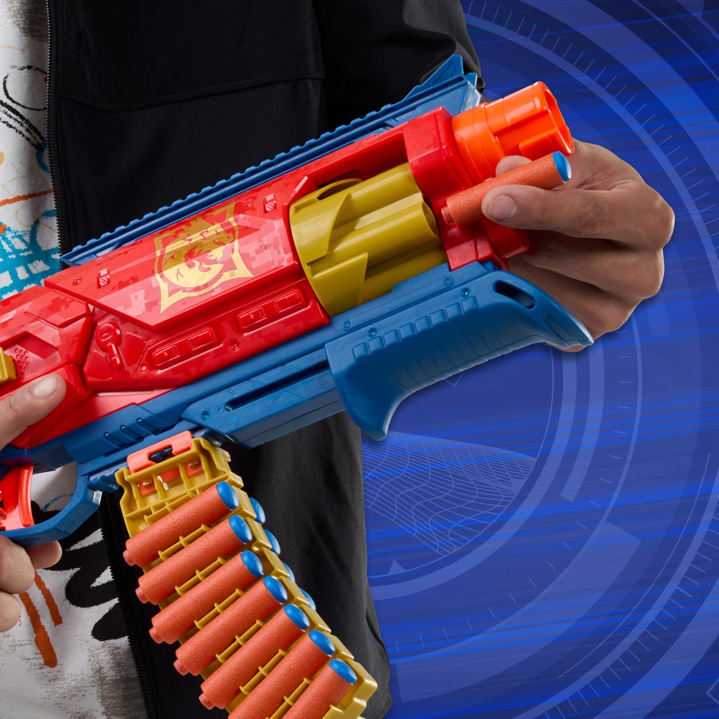 Nerf Loadout Shadowspeed Recon Blaster, 14-Dart Storage Attachment Accessory, 6-Dart Revolving Cylinder, 14 Nerf N1 Darts, Kids Toys & Gifts, Ages 8+