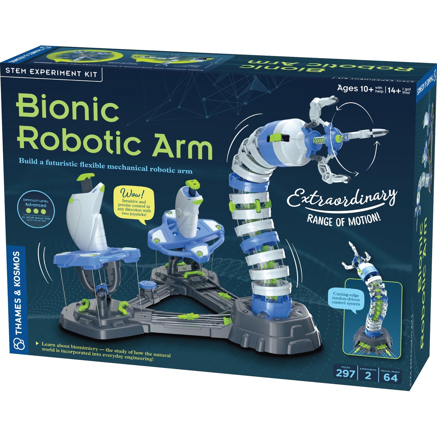 Thames & Kosmos Bionic Robotic Arm STEM Experiment Kit, Toy of The Year Finalist, Build a Mechanical Arm, No Batteries/Motors Required | Innovative