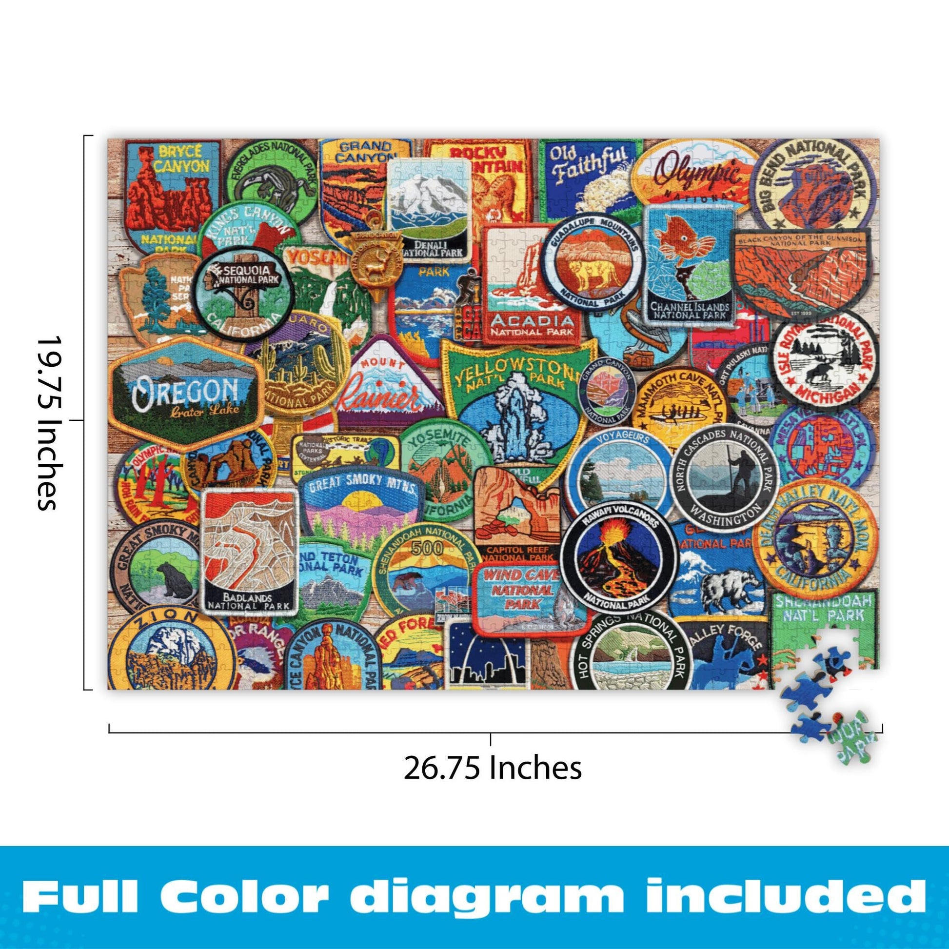 Buffalo Games - National Park Patches - 1000 Piece Jigsaw Puzzle for Adults
