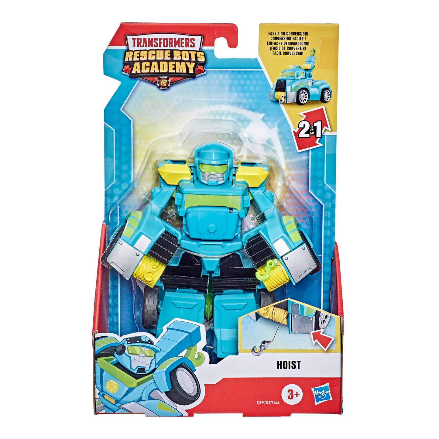 Transformers Playskool Heroes Rescue Bots Academy Hoist Converting Toy Robot, 6" Action Figure, Kids Ages 3 & Up (Amazon Exclusive)
