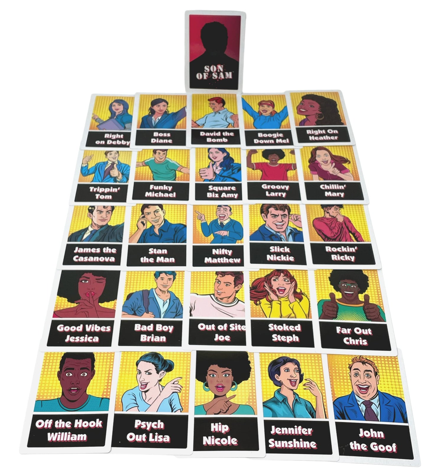 Regal Games - Son of Sam - Murder Mystery Card Game - for Holidays, Game Nights, and Parties - 5”x 2” Card Size - 54 Count - Up to 26 Players, Ages