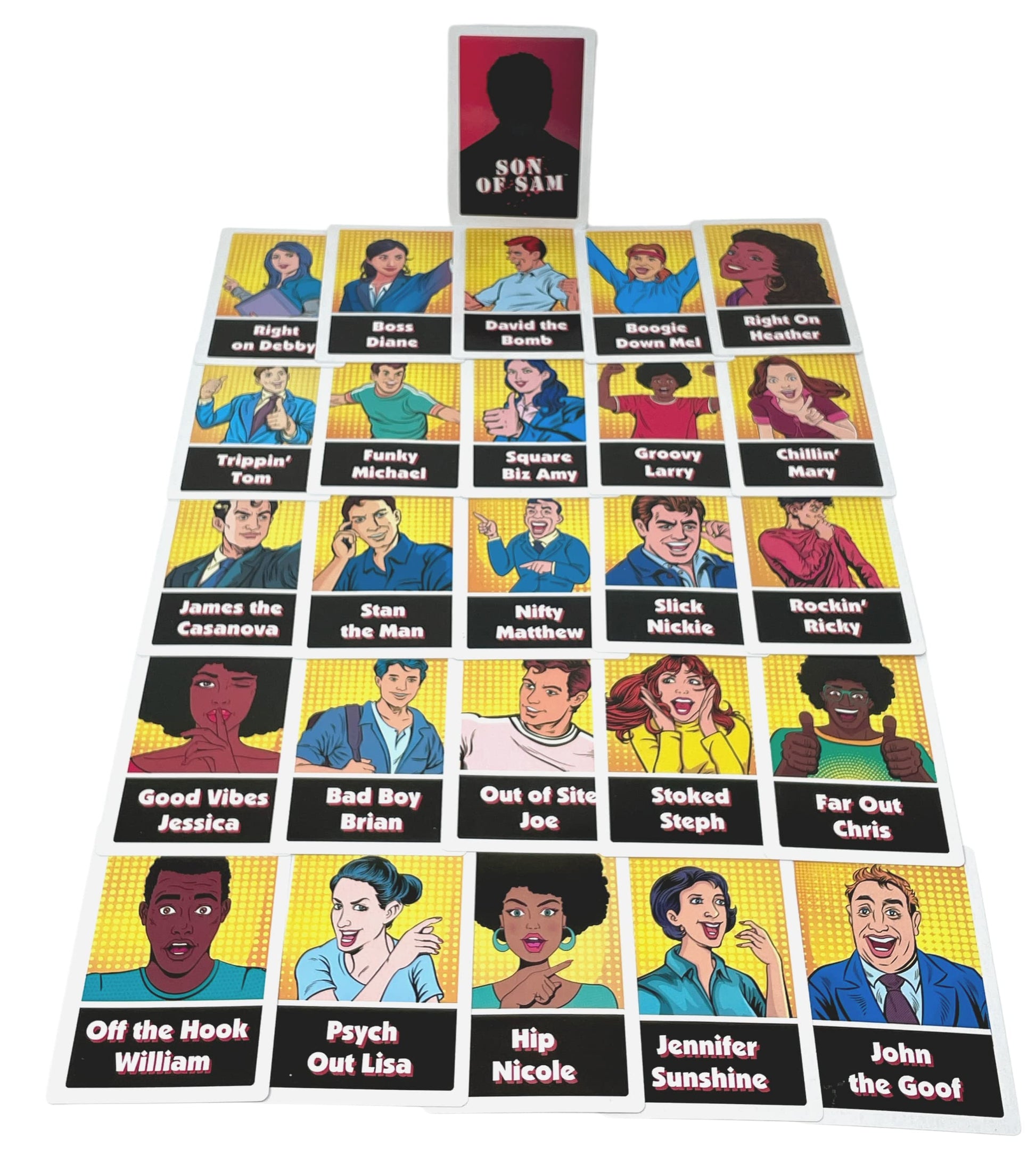 Regal Games - Son of Sam - Murder Mystery Card Game - for Holidays, Game Nights, and Parties - 5”x 2” Card Size - 54 Count - Up to 26 Players, Ages