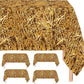 Oojami 4 Pack Straw Table Cover Western Birthday Theme Tablecloth Large Size 54" x 108" Ideal for Cowboy Theme Party, Hawaiian Luau, Carnivals, Farm
