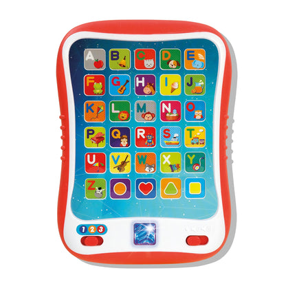 Winfun I-Fun Pad - Interactive ABC Learning Tablet with 3 Play Levels, Letters, Shapes, Sounds & Music, Easy-Grip Design, Light-Up Fingerprint