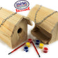 Matty's Toy Stop Paint-A-Barn Wooden Birdhouse & Bird Feeder (Includes Paints & Brushes) Gift Set Bundle - 2 Pack