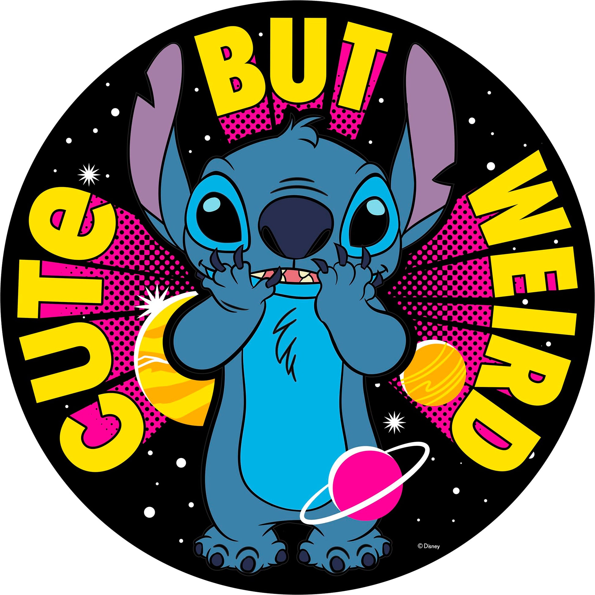 Ceaco - Disney - Lilo & Stitch - Stitch, Cute but Weird - 500 Piece Round Jigsaw Puzzle for Adults - Challenging Puzzle Perfect for Game Nights
