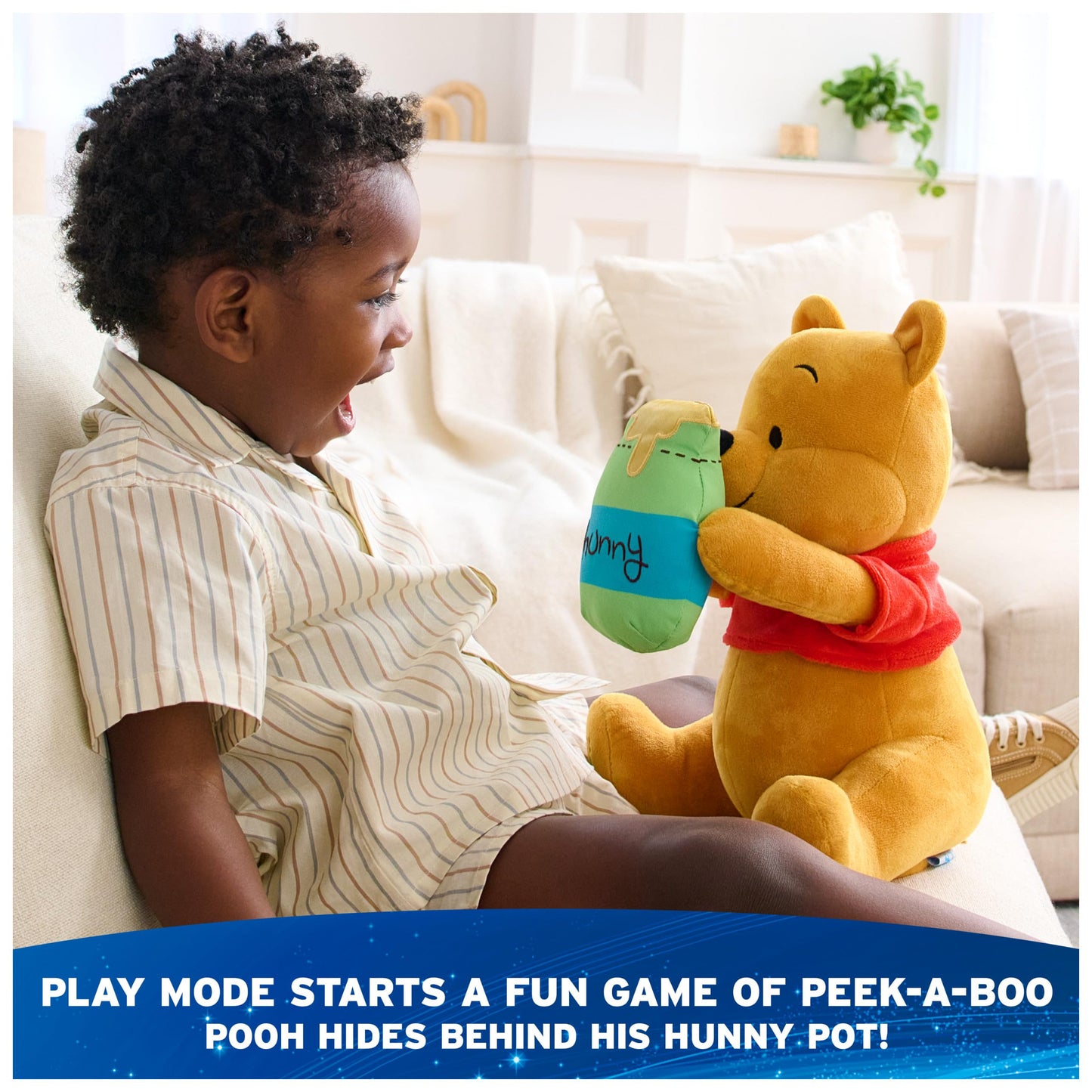GUND Disney Peek-a-Boo Winnie the Pooh 11-Inch Musical Plush Toy for Babies