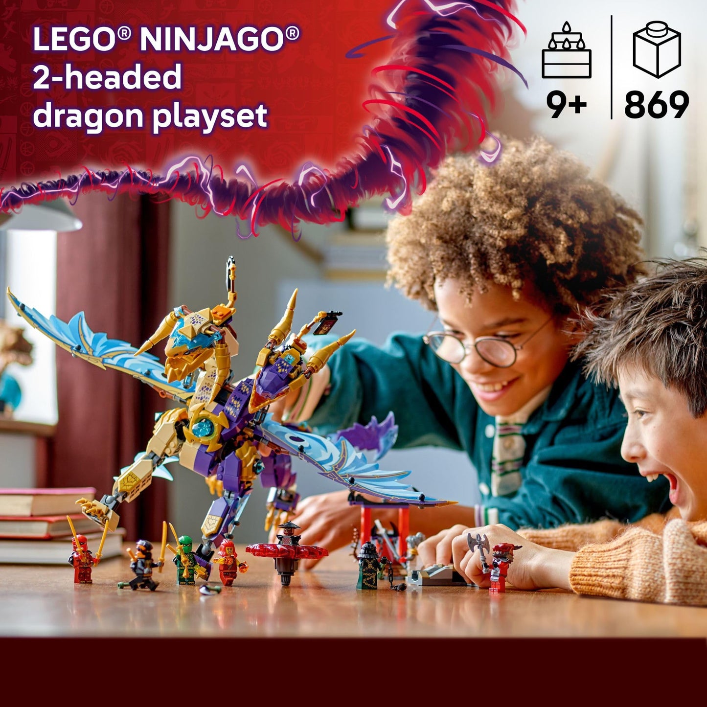 LEGO NINJAGO Arc Dragon of Focus Battle Playset - Kids Toy for Ages 9 and Up - Birthday Gift Idea for Boys and Girls - Dragons Rising Toy with 8
