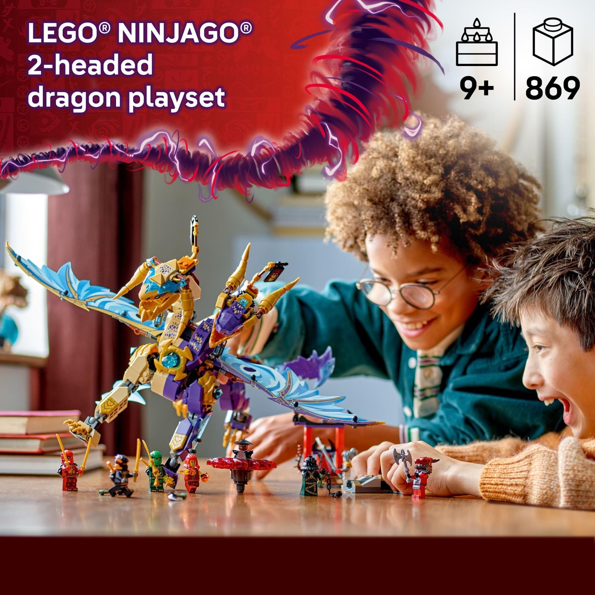 LEGO NINJAGO Arc Dragon of Focus Battle Playset - Kids Toy for Ages 9 and Up - Birthday Gift Idea for Boys and Girls - Dragons Rising Toy with 8
