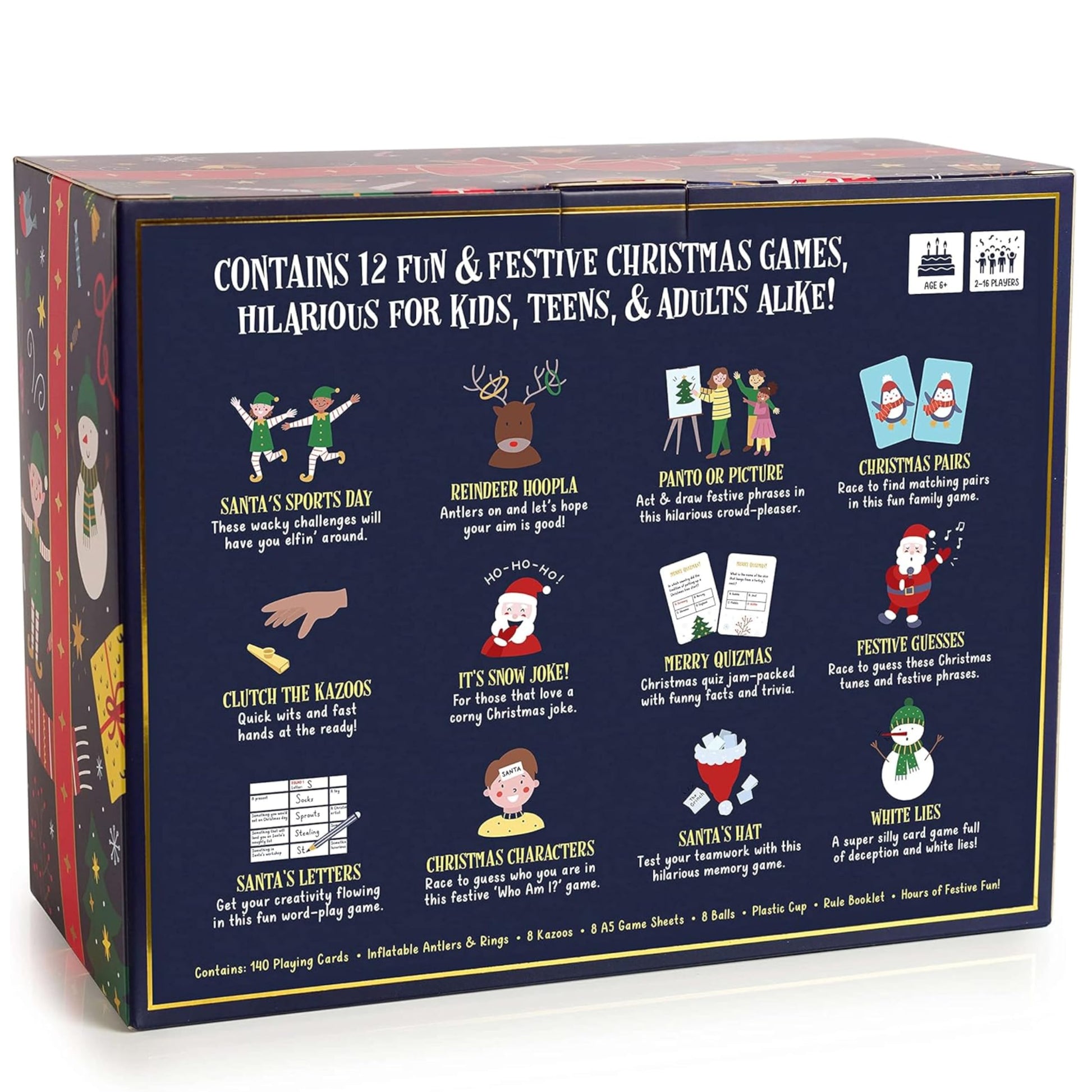 Gutter Games 12 Games of Christmas - Family Game Night Pack for Kids and Teens - Hilarious Christmas Party Games for Adults and Family Party