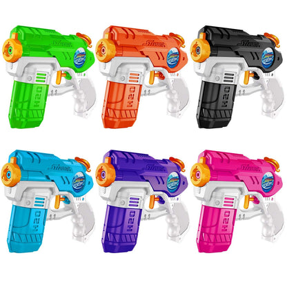 Water Guns for Kids 6 Pack Squirt Guns Water Soaker Blaster 220CC Capacity 15-20 Feet Shooting Range Water Gun for Boys Girls Toddlers Swimming Pool
