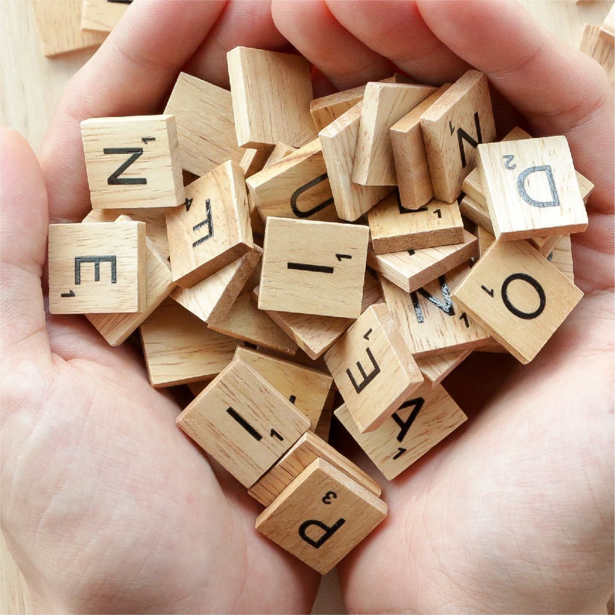 PERRIROCK 500 Pcs Wood Scrabble Tiles - Scrabble Letters - 5 Complete Sets - Wood Tiles - Great for Crafts, Letter Tiles, Spelling by Clever Delights