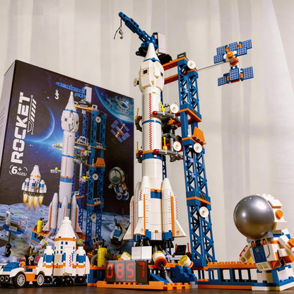 kececo Model Rocket Building Kits for Kids 6-14, Space Ship Rocket Building Toys, 1065 Pcs Spaceship Space Shuttle Collectible Display Model Building