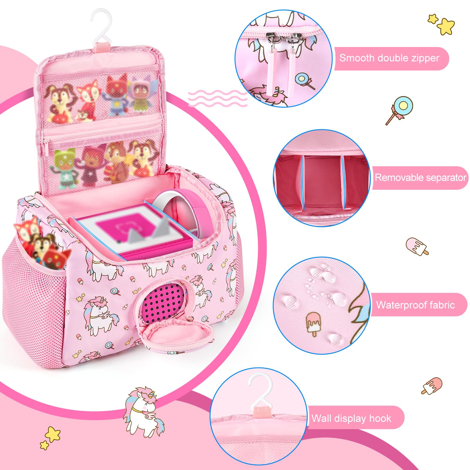 Anewkle Carrying Case for Toniebox/Little Tikes Story Dream Machine Starter Set & Music Player Storage Carrier Bag Adjustable Strap Travel Storage