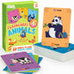 Kidrox Animals Flash Cards, English Learning Cards with Spanish Translations Included, Indestructible Double-Sided, 30 Cards