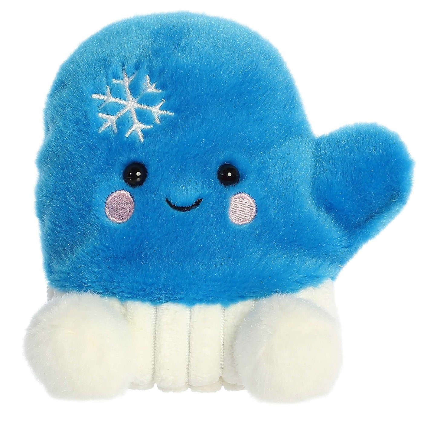 Aurora® Festive Palm Pals™ Merry Mitten™ Stuffed Animal - Pocket-Sized Play - Collectable Fun - Blue 5 Inches