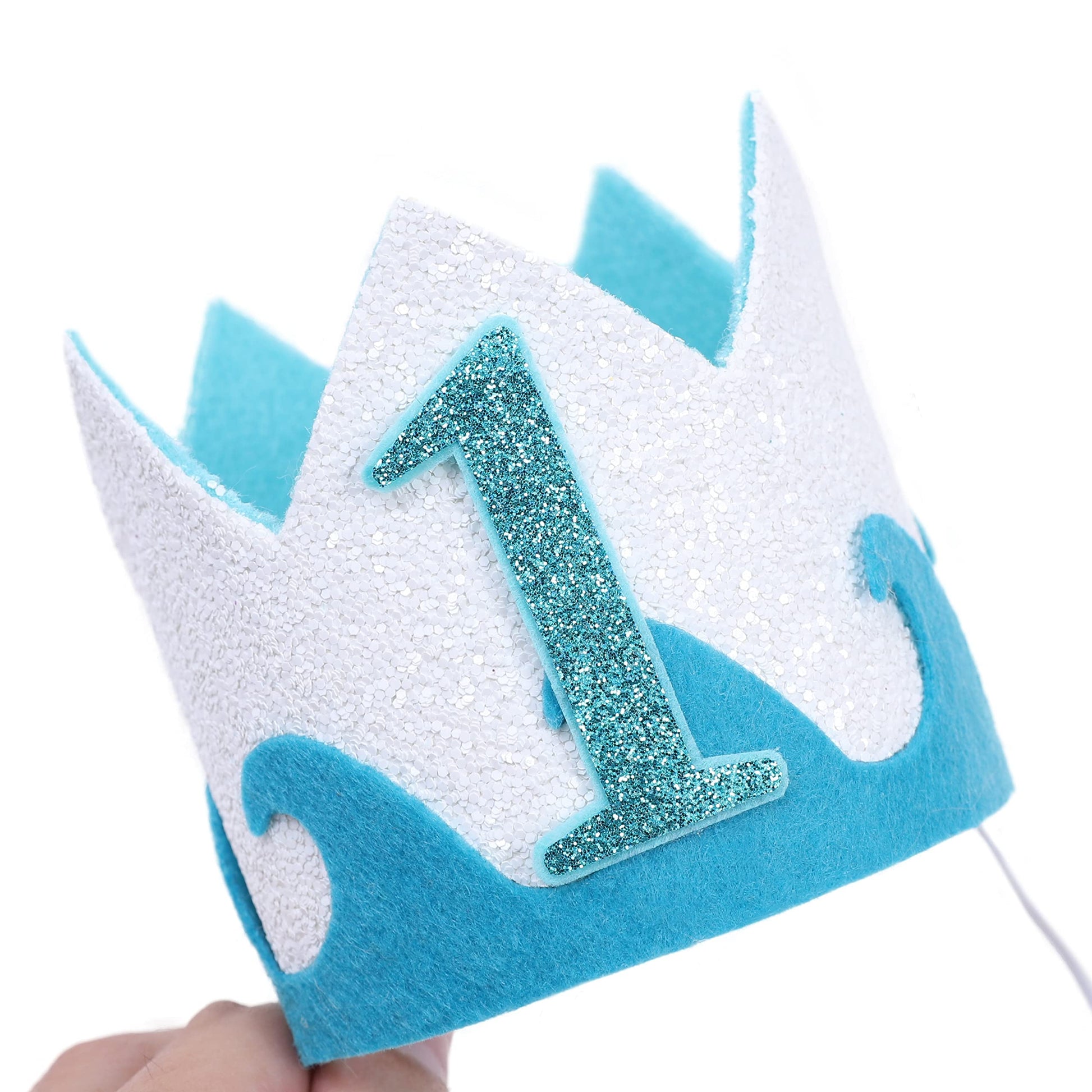 LINLULU The Big One Birthday Crown for Baby Boys - 1st Hat, Beach Party Supplies, Surfs Up Decorations, Boys Outfit