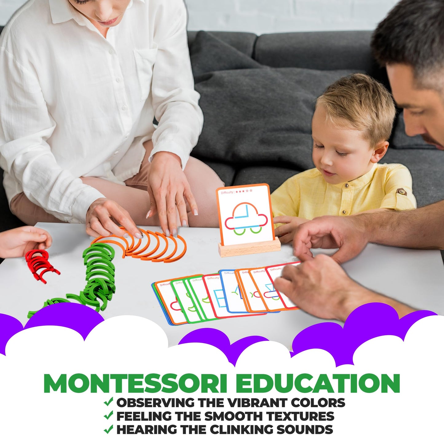 puzgic Stem Kids Toys for Creative Learning Building Educational Resources Kids Toy for Preschool and Kindergarten 3 4 5 6 Years Old Boys and Girls