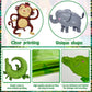 40 PCS Safari Jungle Animal Balloons Wild One Birthday Decorations Various Jungle Animal Balloons Monkey Elephant Zebra Leopard for Kids Safari Baby