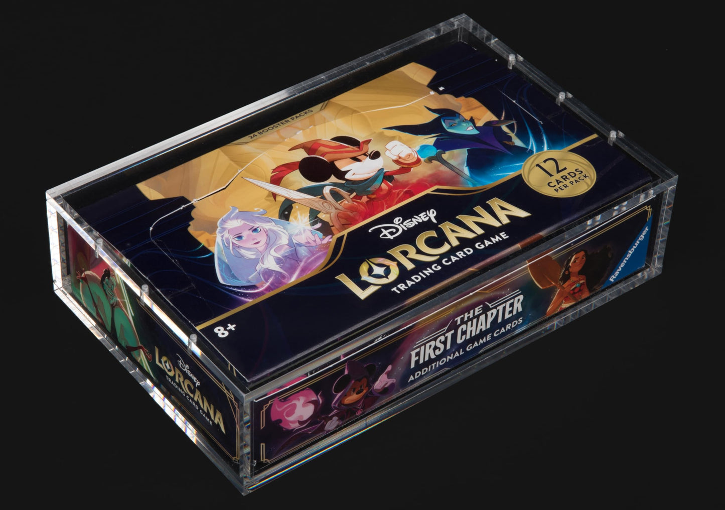 Break Tradition Lorcana Booster Box Acrylic Display Case - Compatible with Disney Lorcana TCG Booster Boxes - UV Protection, Strong Magnetic Closure