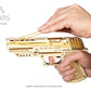 UGEARS Wolf-01 Handgun 3D Wooden Puzzles for Adults - Wooden Model Kits for Adults Rubber Space Band Handguns Mechanical Handgun Models Wood Puzzle