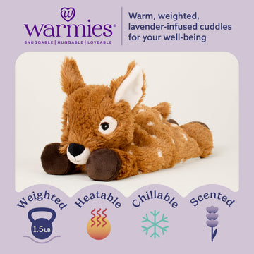 Warmies Laying Down Deer Warmies Plush, 1 EA