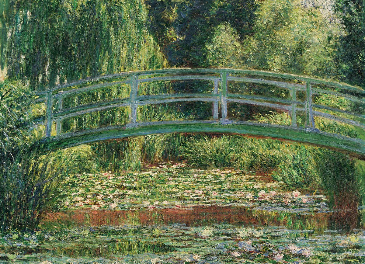 EuroGraphics The Japanese Footbridge by Claude Monet (1000 Piece) Puzzle (6000-0827) , Green