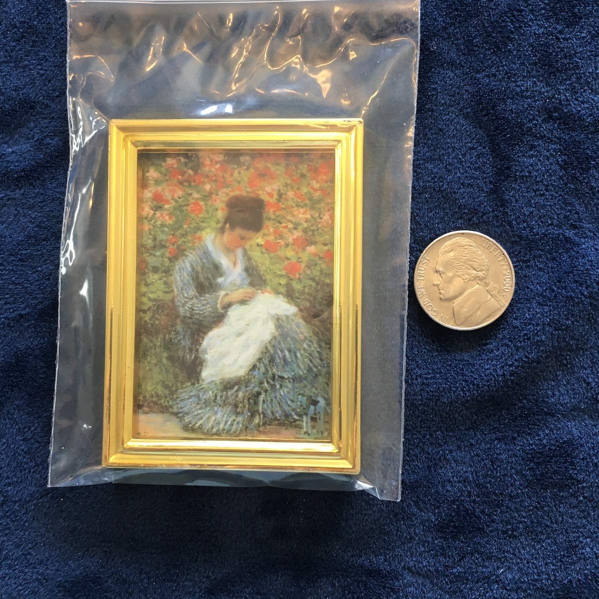 1:12 Scale Dollhouse Miniature Wall Decor Framed World Painting Replica #31