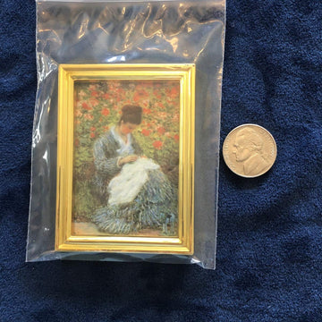 1:12 Scale Dollhouse Miniature Wall Decor Framed World Painting Replica #31