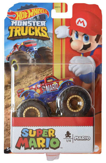 Hot Wheels Monster Trucks Super Mario, [red] Mario Series 1/4