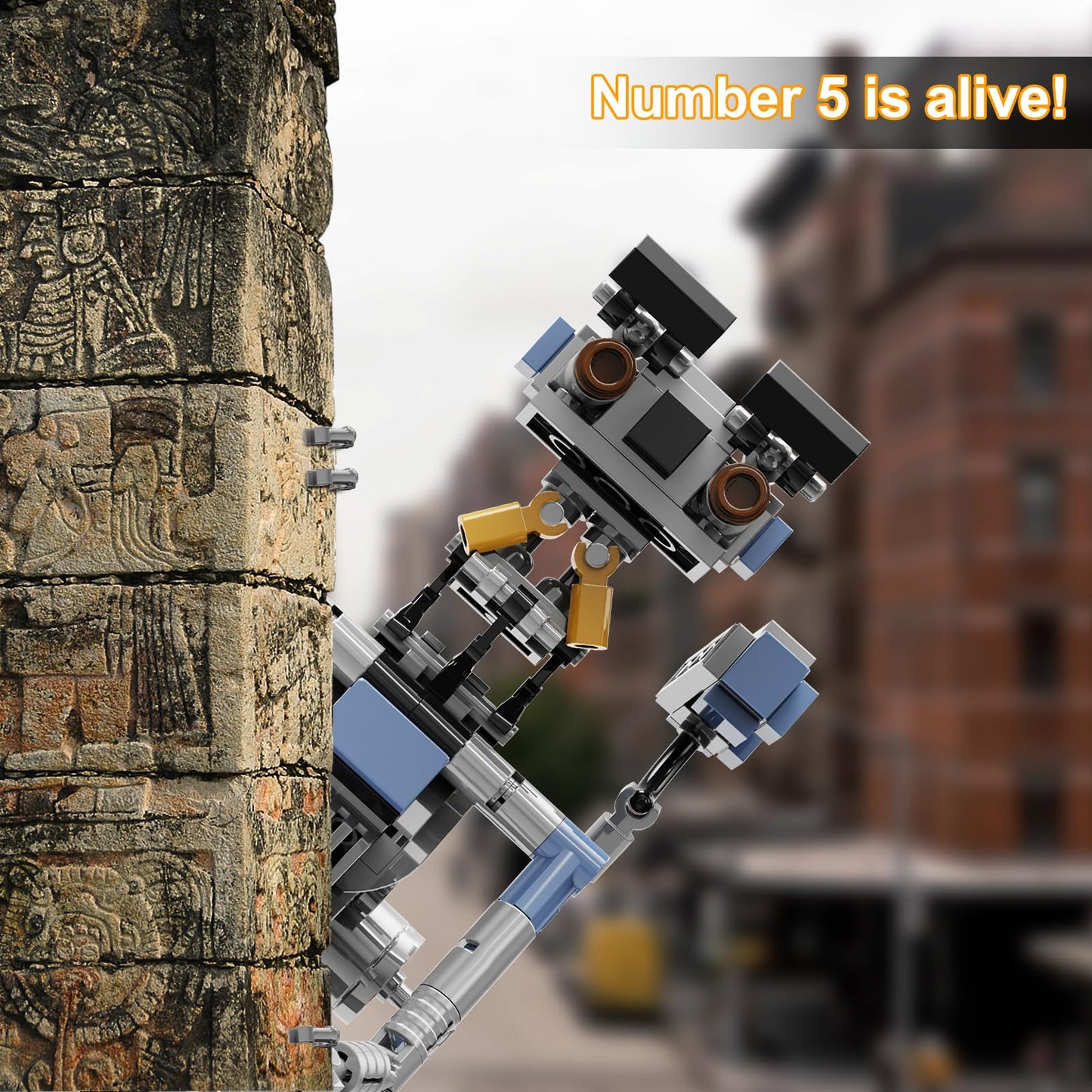 370 Pieces Johnny 5 Robot Building Set, Johnny Five Robot Model Toys, Compatible with Lego, Educational Gift Set for Ages 8-14 Boys