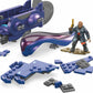 MEGA Halo the Series Vehicle Building Toys Set, Renegade Banshee Aircraft with 205 Pieces, 2 Micro Action Figures, Purple, Kids and Fans