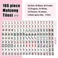 YAQUHO American Mahjong Tiles Set, 166 Pink Mahjong Tiles 1.2 Inch with Carrying Bag and 3 Dice, Portable American Mahjong Game for Travel, Family
