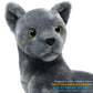 TigerHart Rae The Russian Blue Cat - 12 Inch Grey Stuffed Animal Plush Gray Cat
