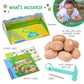 Wow in the World Dino DIG & Diorama | 10 Dig-Out Plaster Dinosaur Eggs, Prehistoric DIY Diorama, Companion Audio Content, Bonus Reusable Science Tool