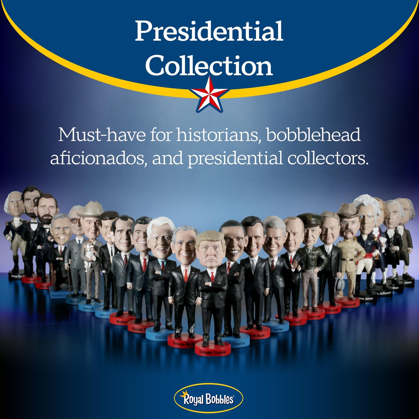Royal Bobbles Donald Trump Dance Collectible Bobblehead Statue - 45th & 47th President of the United States - Knuckleheads Political Satire Collection
